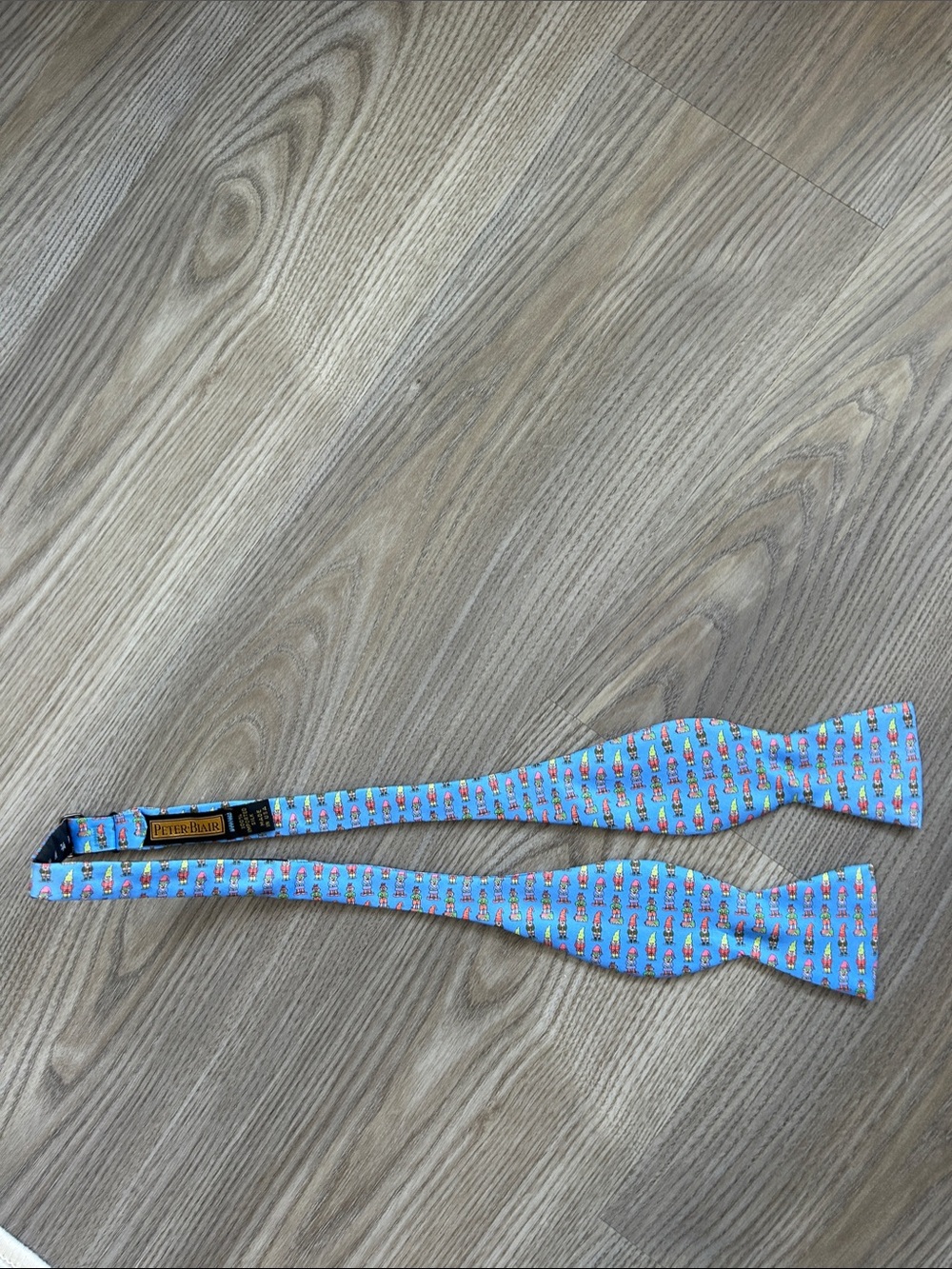 Peter Blair Blue Gnome Print Men's Bow Tie